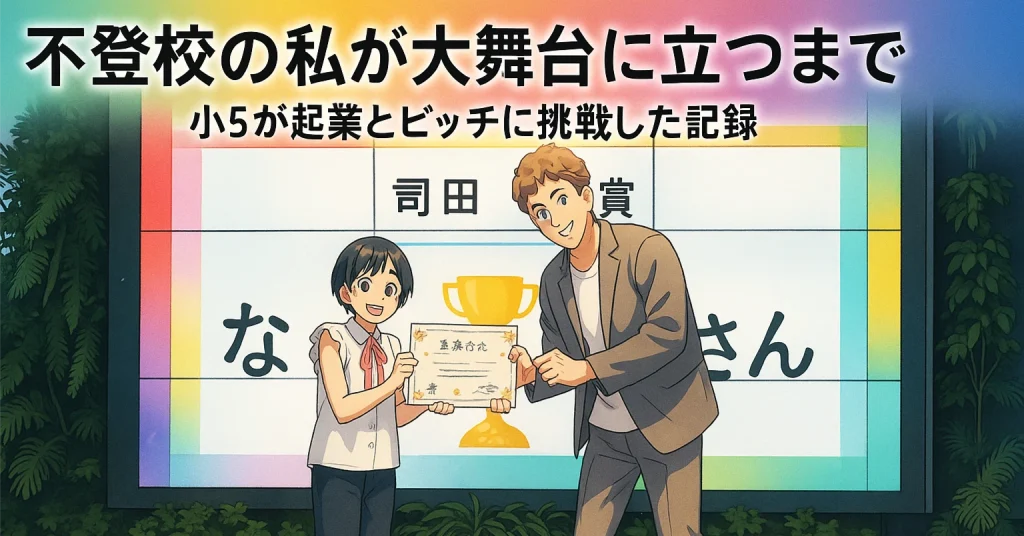 不登校だった小学生が起業とピッチに挑戦した体験談