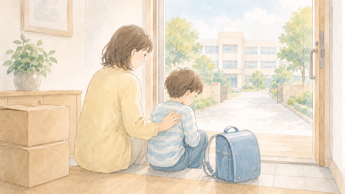 Wスクールを考えるきっかけ｜転校しても学校に向かえない子どもと寄り添う母親