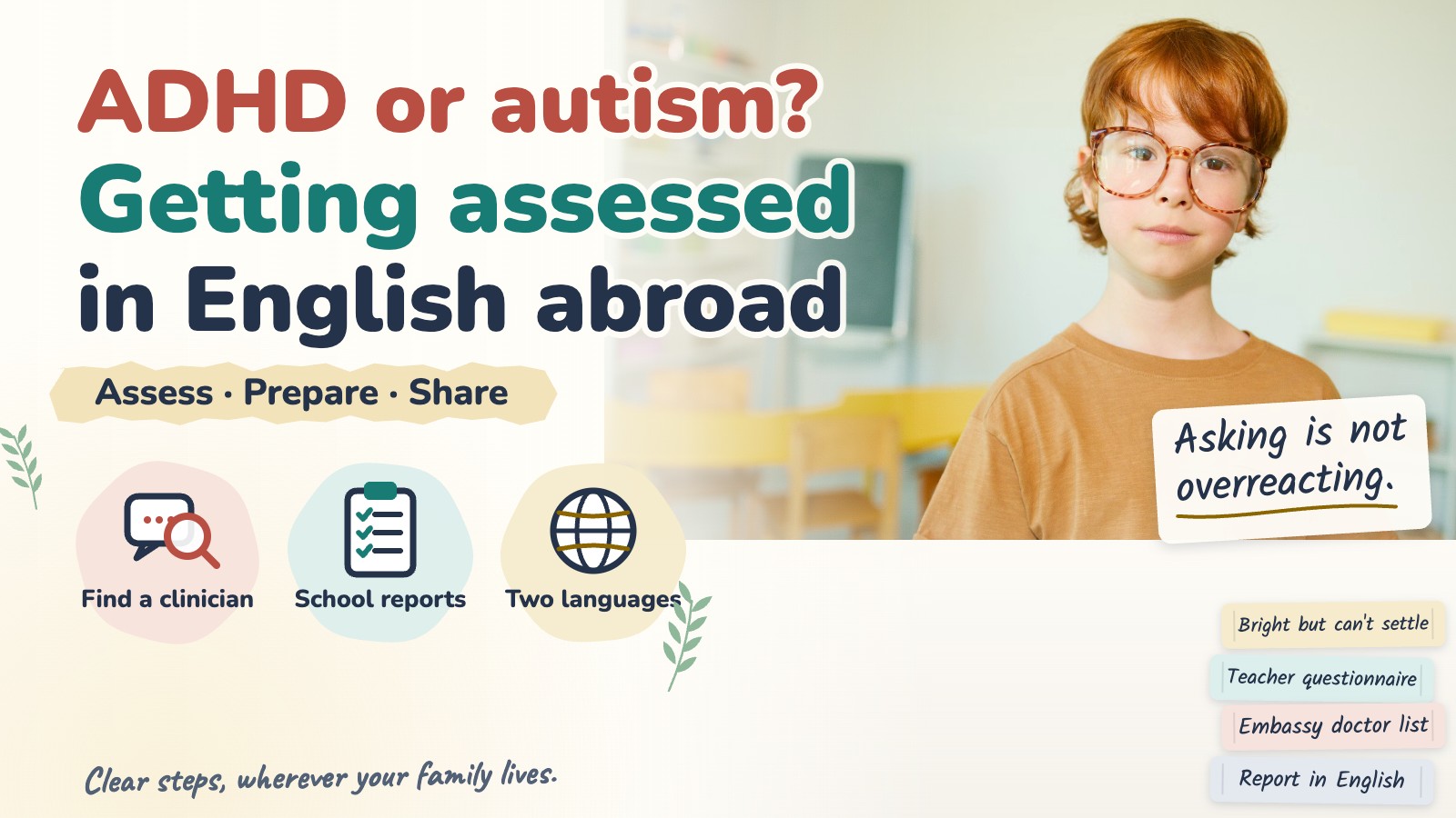 ADHD or autism? Getting assessed in English abroad