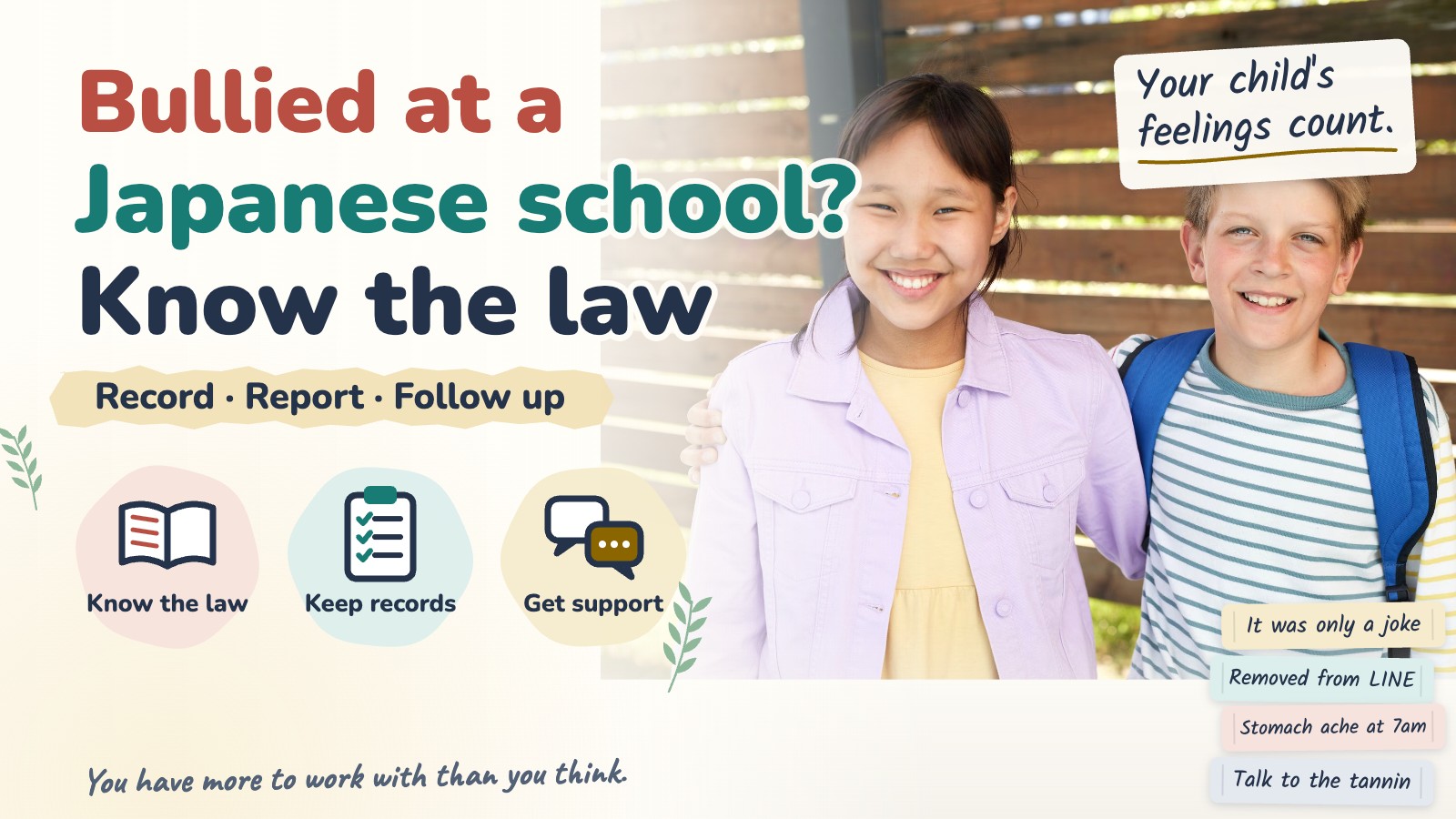 Bullied at a Japanese school? Know the law