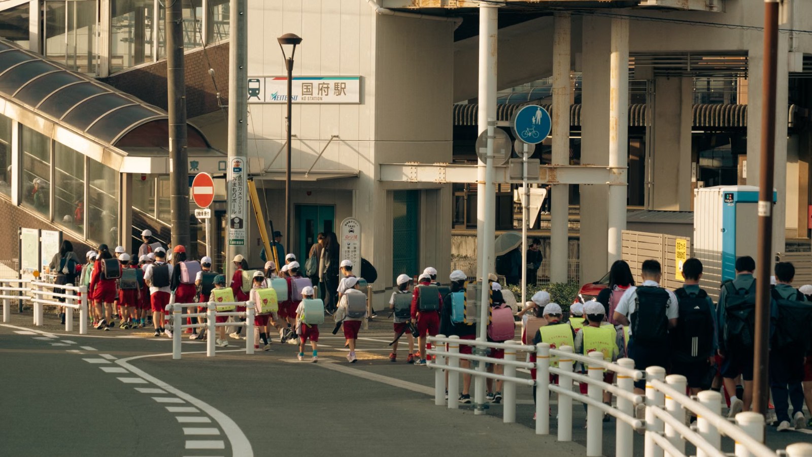 Children walking to school in Japan