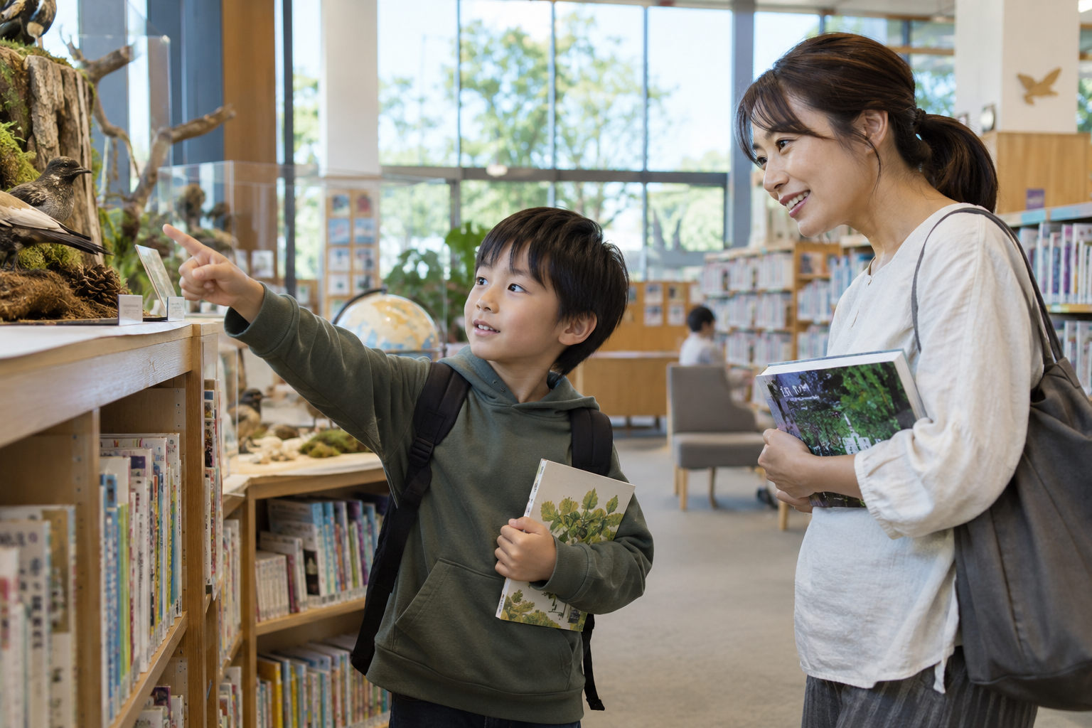 身近な図書館にも、興味や居場所を見つける入口がある。（AI生成の写真イメージ）