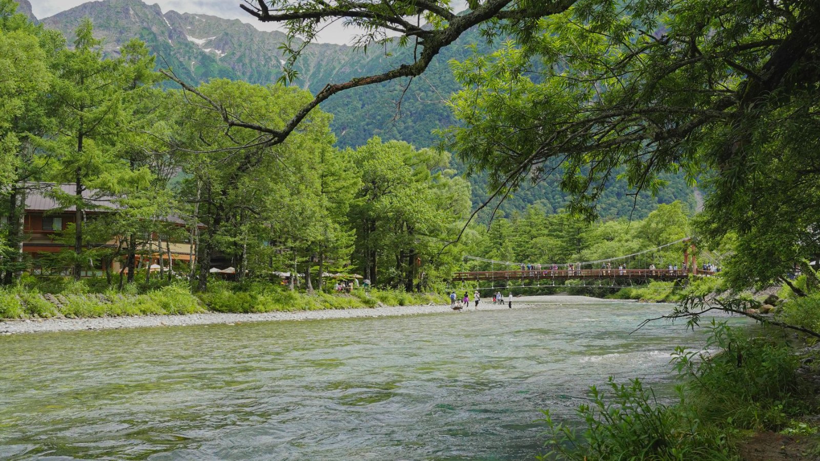 木々に囲まれた穏やかな川辺