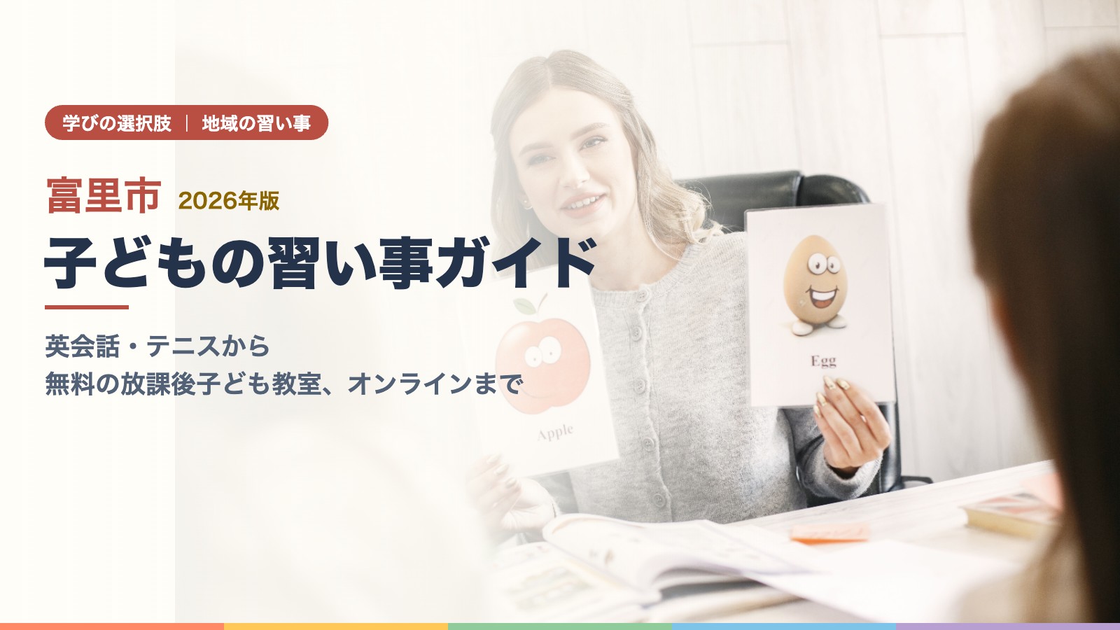 カードを使って英語を学ぶ子どもたち