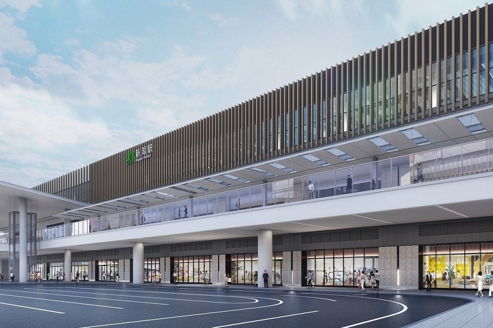新潟駅の駅前風景