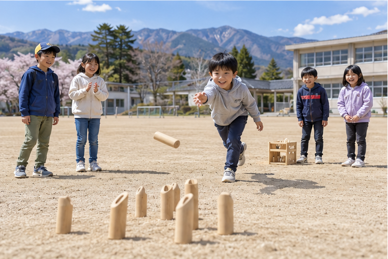 茅野市の科学・文化体験をイメージした、子どもたちの工作風景
