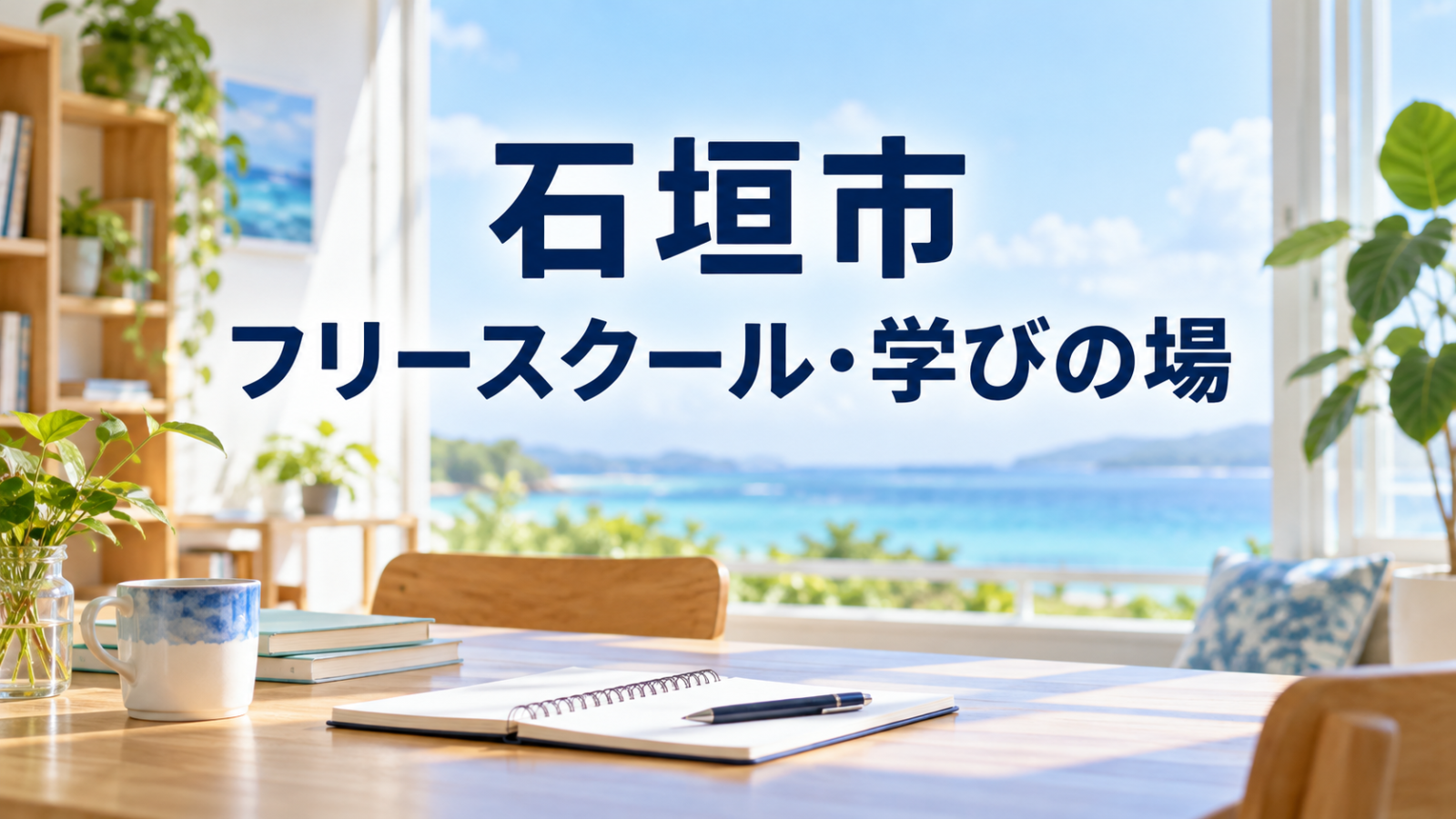 石垣市から通えるフリースクール・学びの場を紹介する記事用サムネイル（実在の施設・人物ではありません）