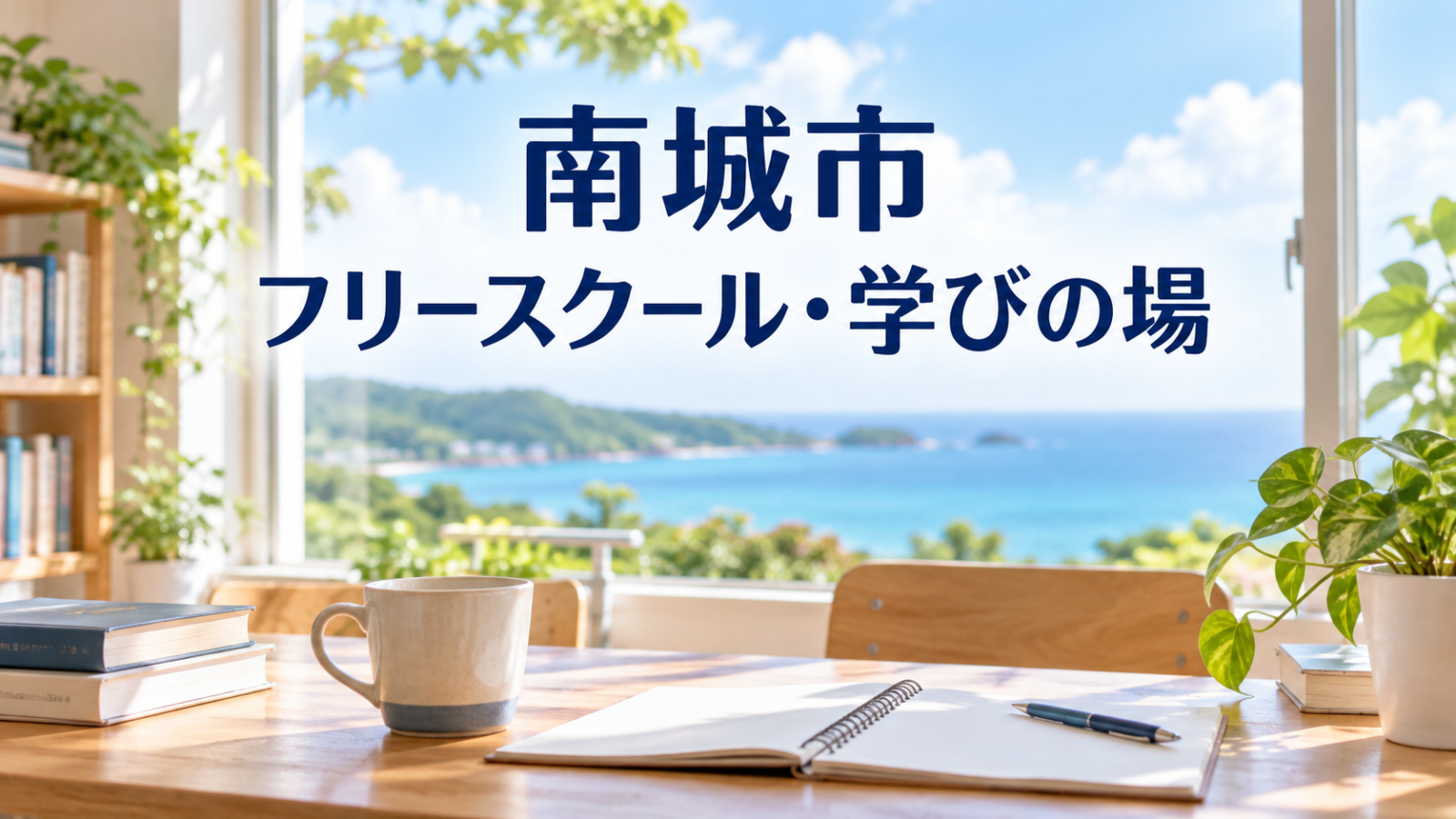 南城市から通えるフリースクール・学びの場を紹介する記事用サムネイル（実在の施設・人物ではありません）