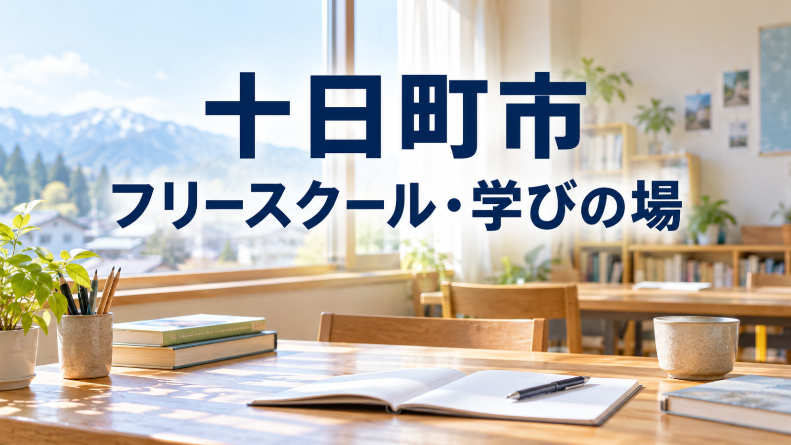 十日町市から通えるフリースクール・学びの場を紹介する記事用サムネイル(実在の施設・人物ではありません)