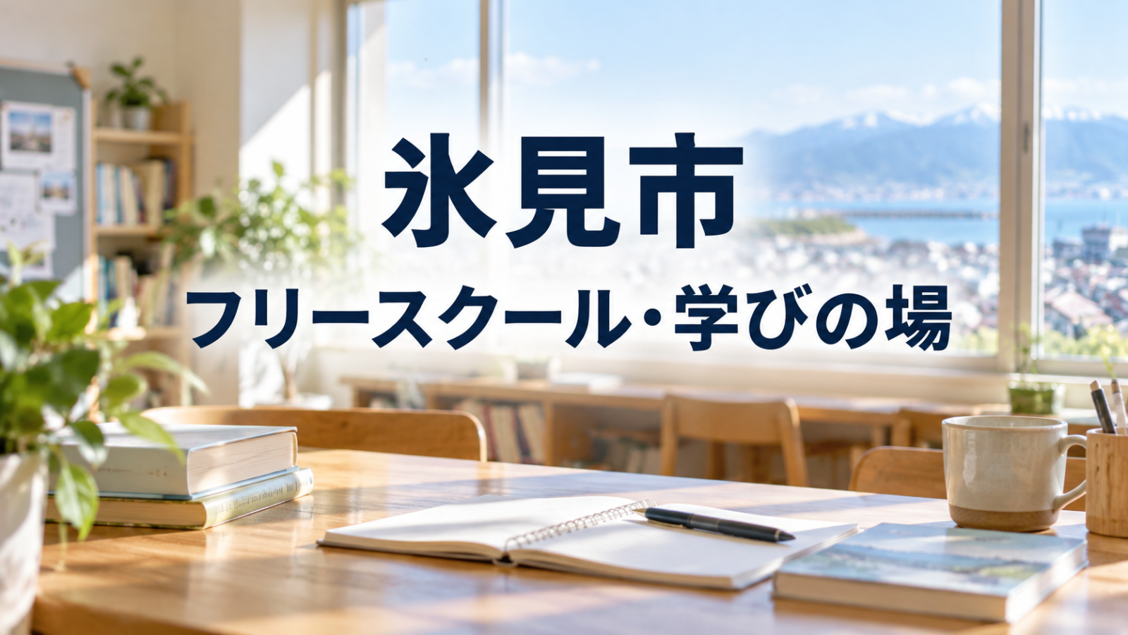 氷見市から通えるフリースクール・学びの場を紹介する記事用サムネイル（実在の施設・人物ではありません）