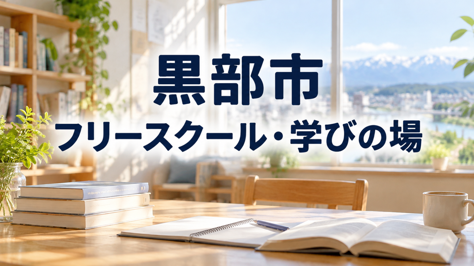 黒部市から通えるフリースクール・学びの場を紹介する記事用サムネイル(実在の施設・人物ではありません)