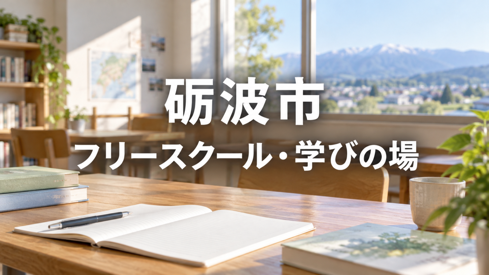 砺波市から通えるフリースクール・学びの場を紹介する記事用サムネイル（実在の施設・人物ではありません）