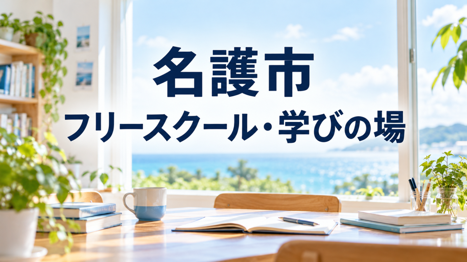 名護市から通えるフリースクール・学びの場を紹介する記事用サムネイル（実在の施設・人物ではありません）