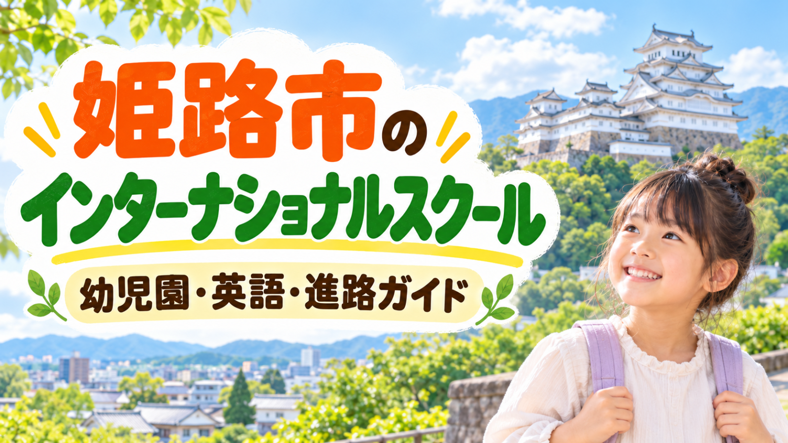 姫路市のインターナショナルスクールを紹介する明るいアイキャッチ