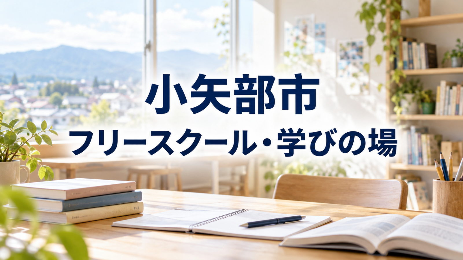 小矢部市から通えるフリースクール・学びの場を紹介する記事用サムネイル（実在の施設・人物ではありません）