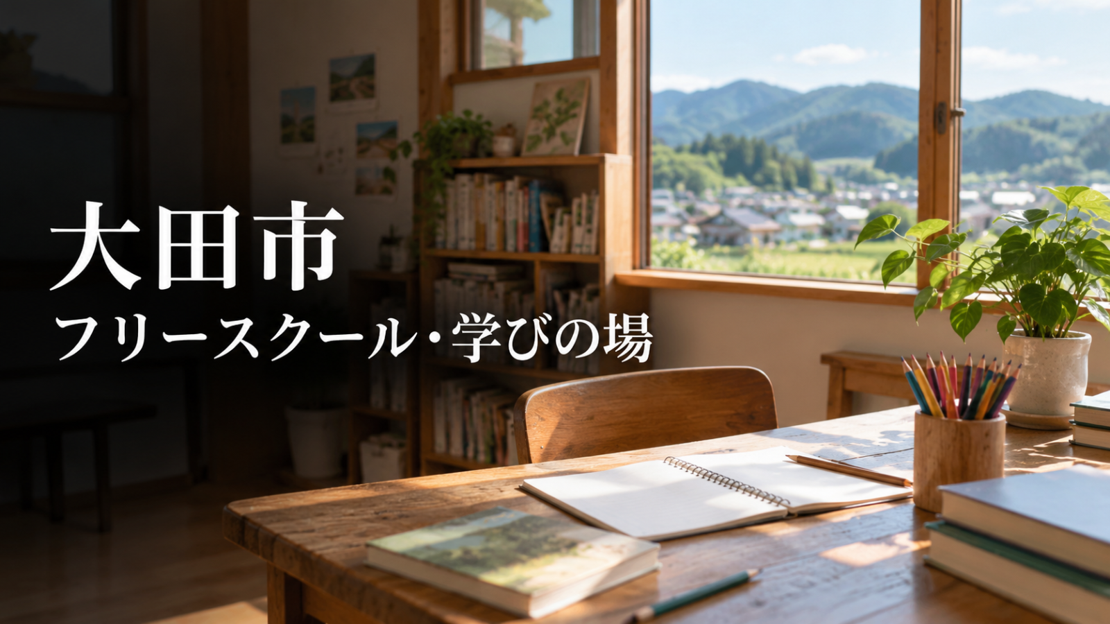 大田市から通えるフリースクール・学びの場を紹介する記事用サムネイル（実在の施設・人物ではありません）
