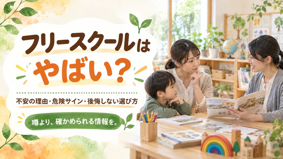 フリースクールはやばいのか費用や出席扱いを検証するアイキャッチ