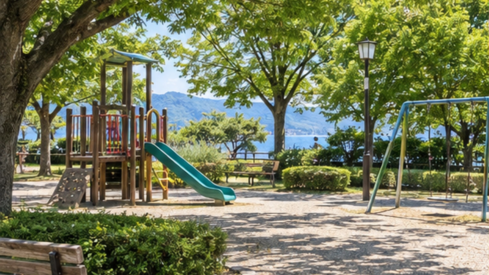 彦根市をイメージした緑の公園