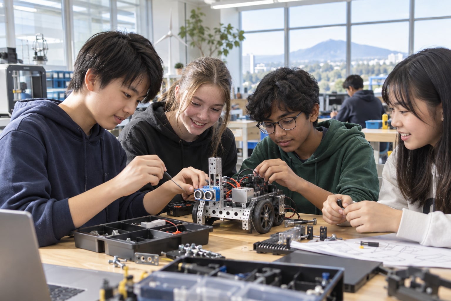 探究型の学習をイメージしたロボット制作の活動