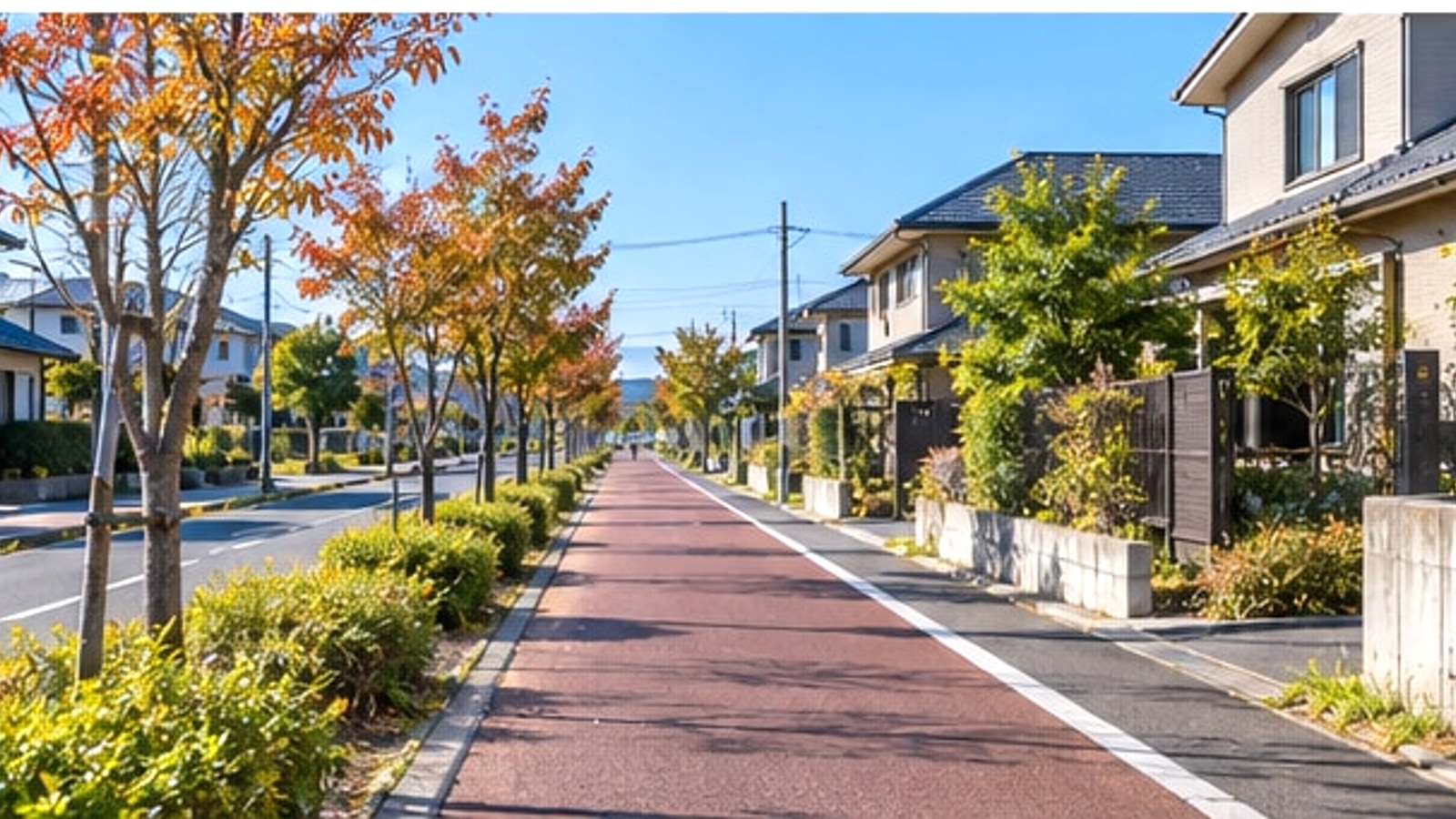 稲沢市郊外の田園と遠くの山並み