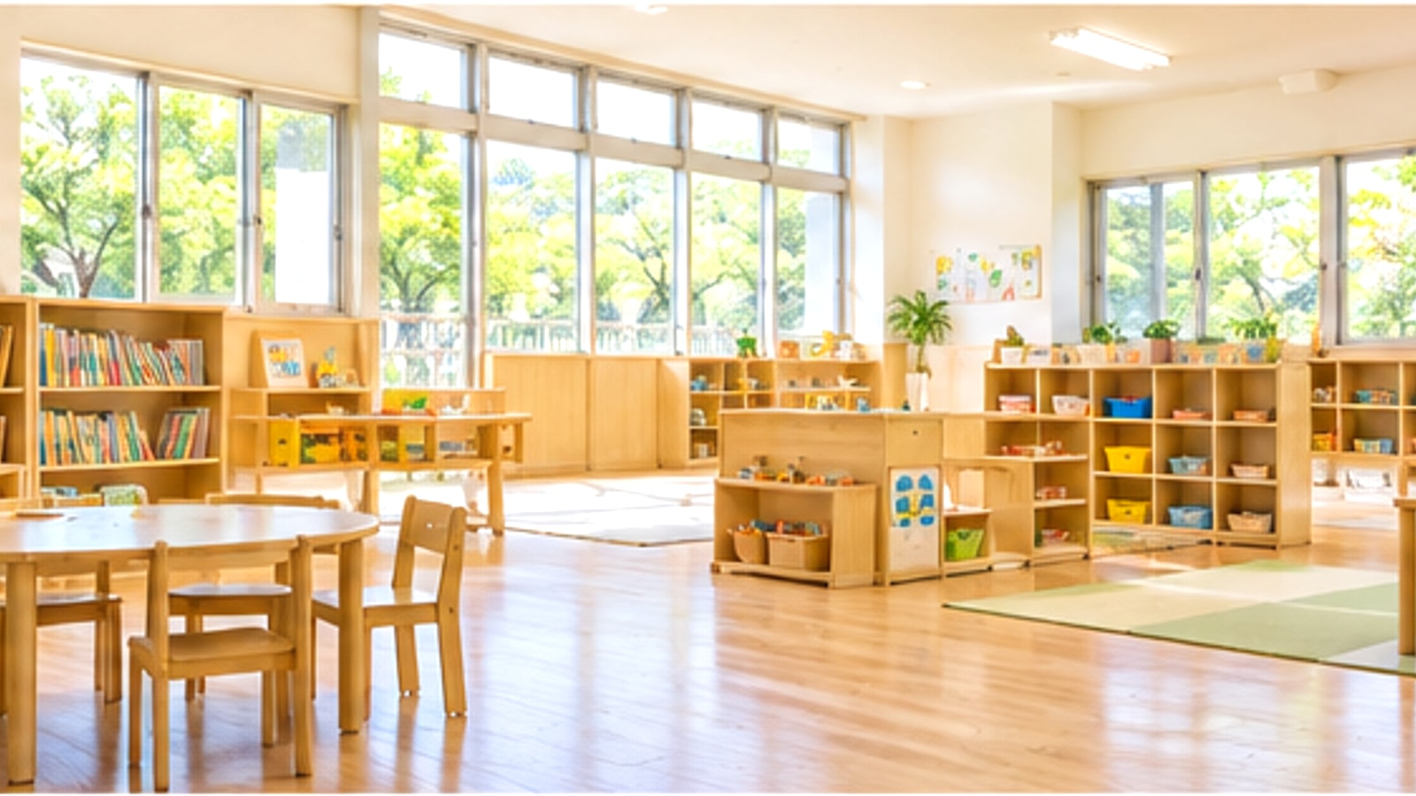 自然光が入る明るい学びの空間を描いたイメージ