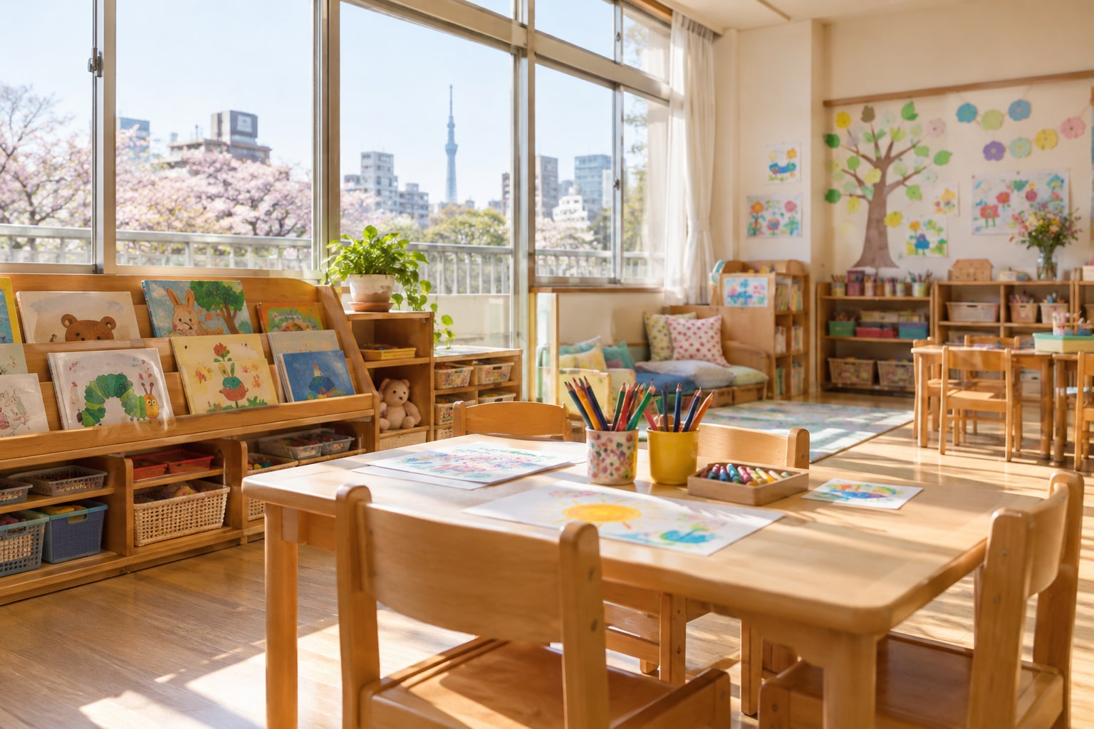 自然光が入る子どもの学びの空間