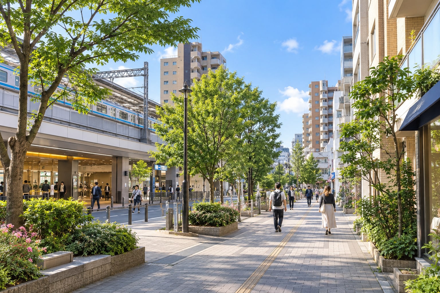 新小岩の街並みをイメージした風景