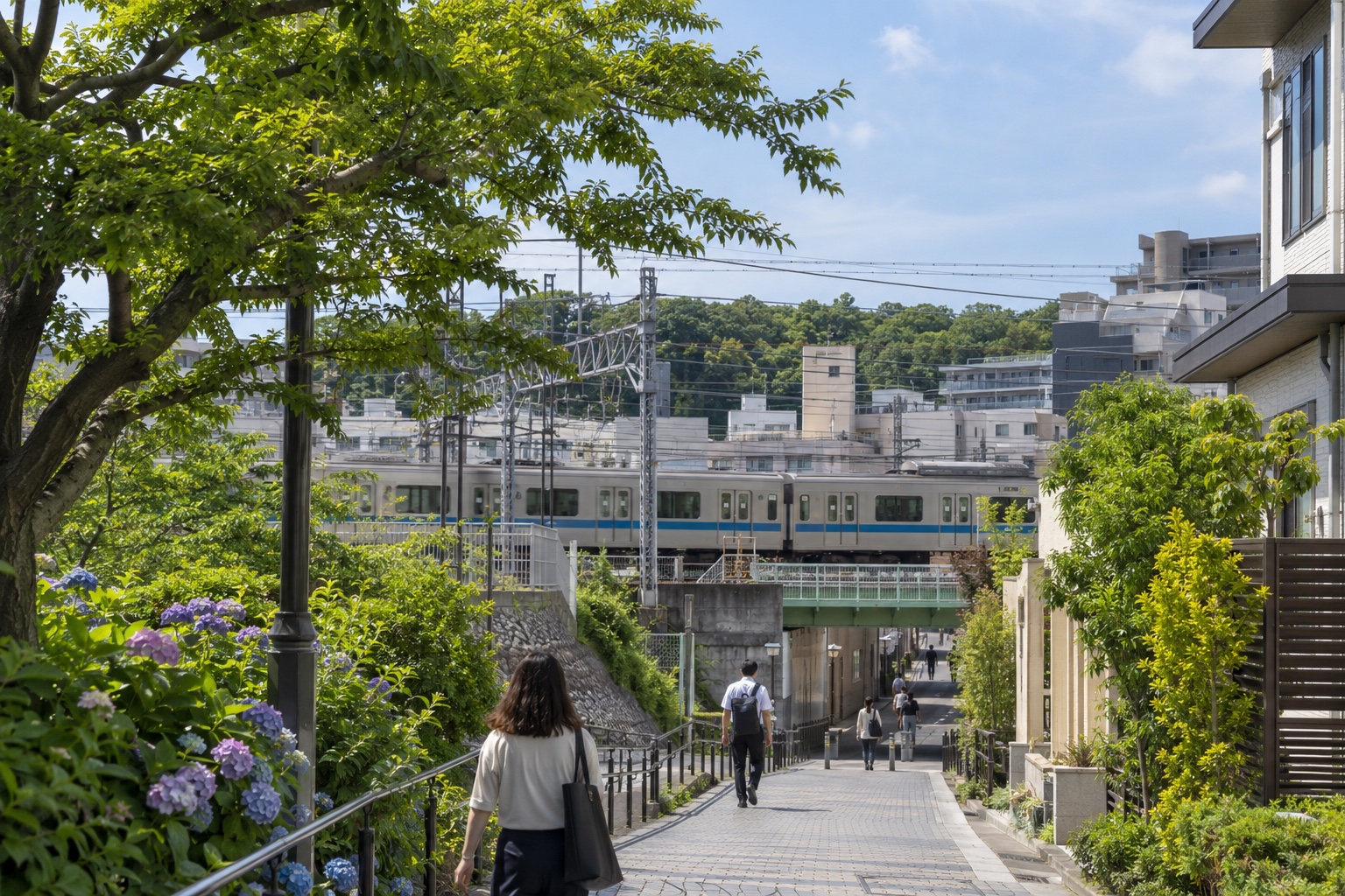 町田市の駅前と通学経路を考えるイメージ