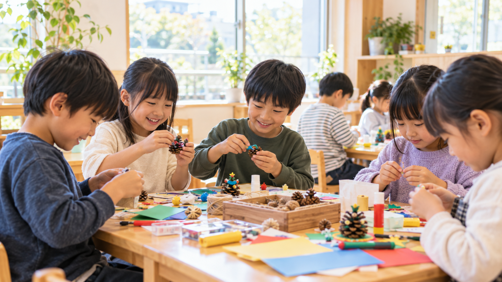 三原市の活動施設を撮影したものではなく、地域の工作体験を説明するために生成したイメージ