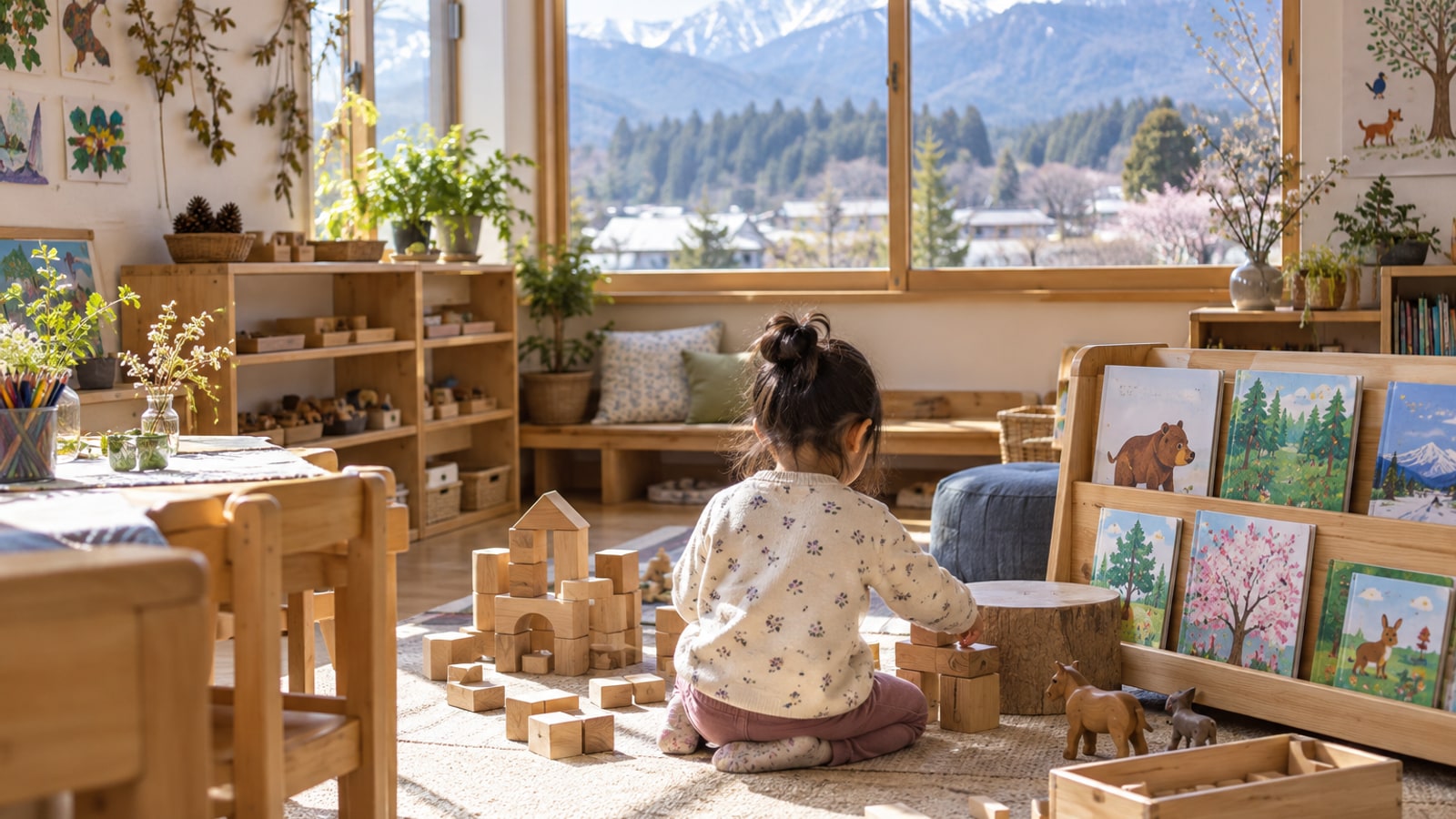 自然光が入る幼児向け教室のイメージ