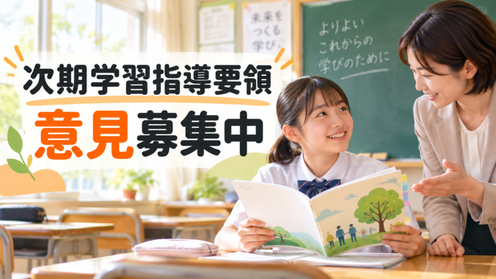 次期学習指導要領について意見を交わす生徒と教師