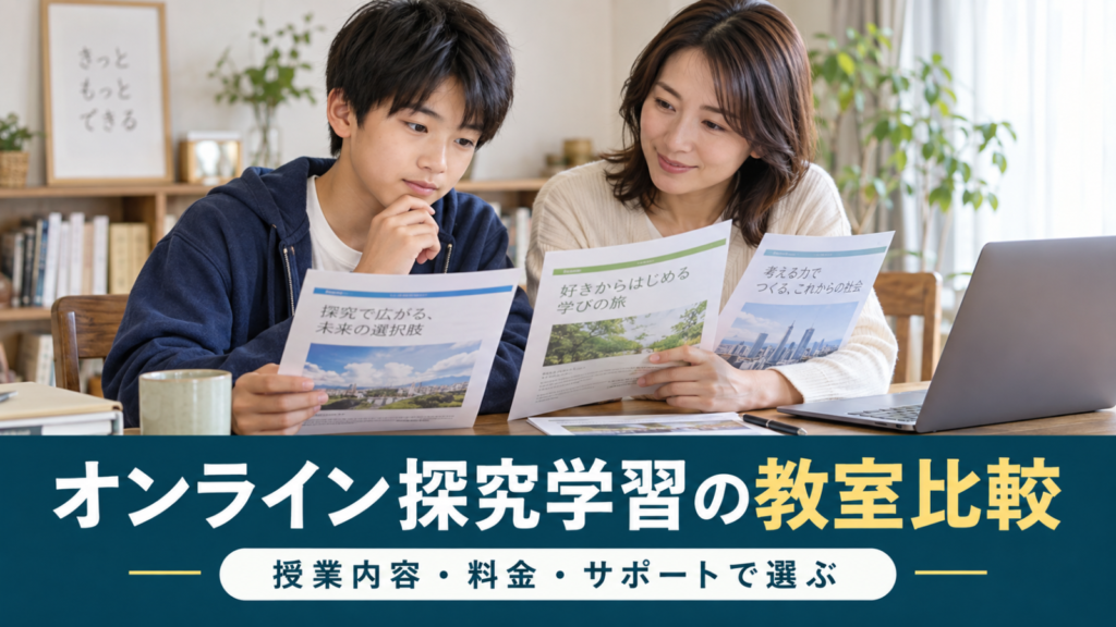 オンライン探究学習の教室を比較｜授業内容・料金・サポートで見る学び方