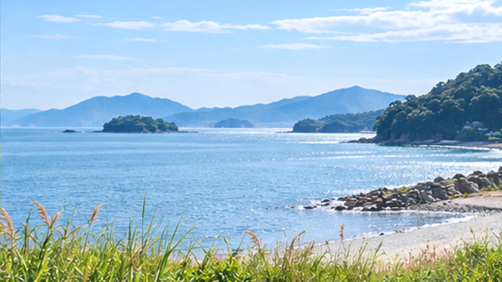 三河湾の穏やかな海辺をイメージした愛知県西尾市周辺の風景