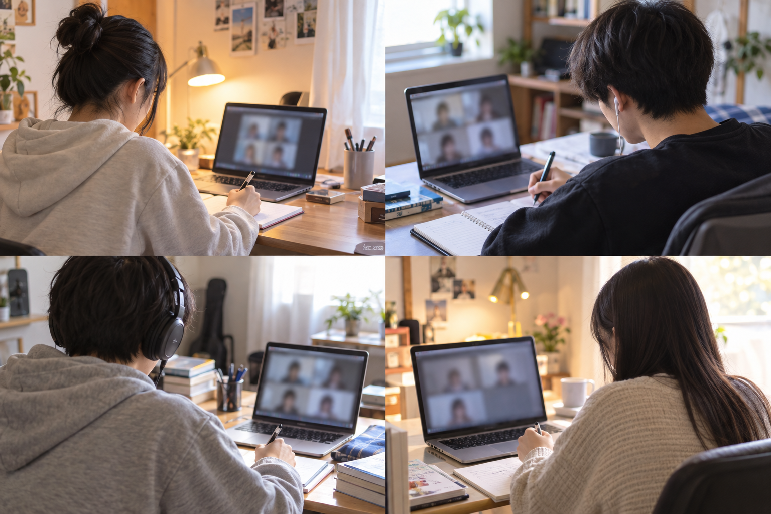 オンラインで学ぶ仲間とのつながりのイメージ