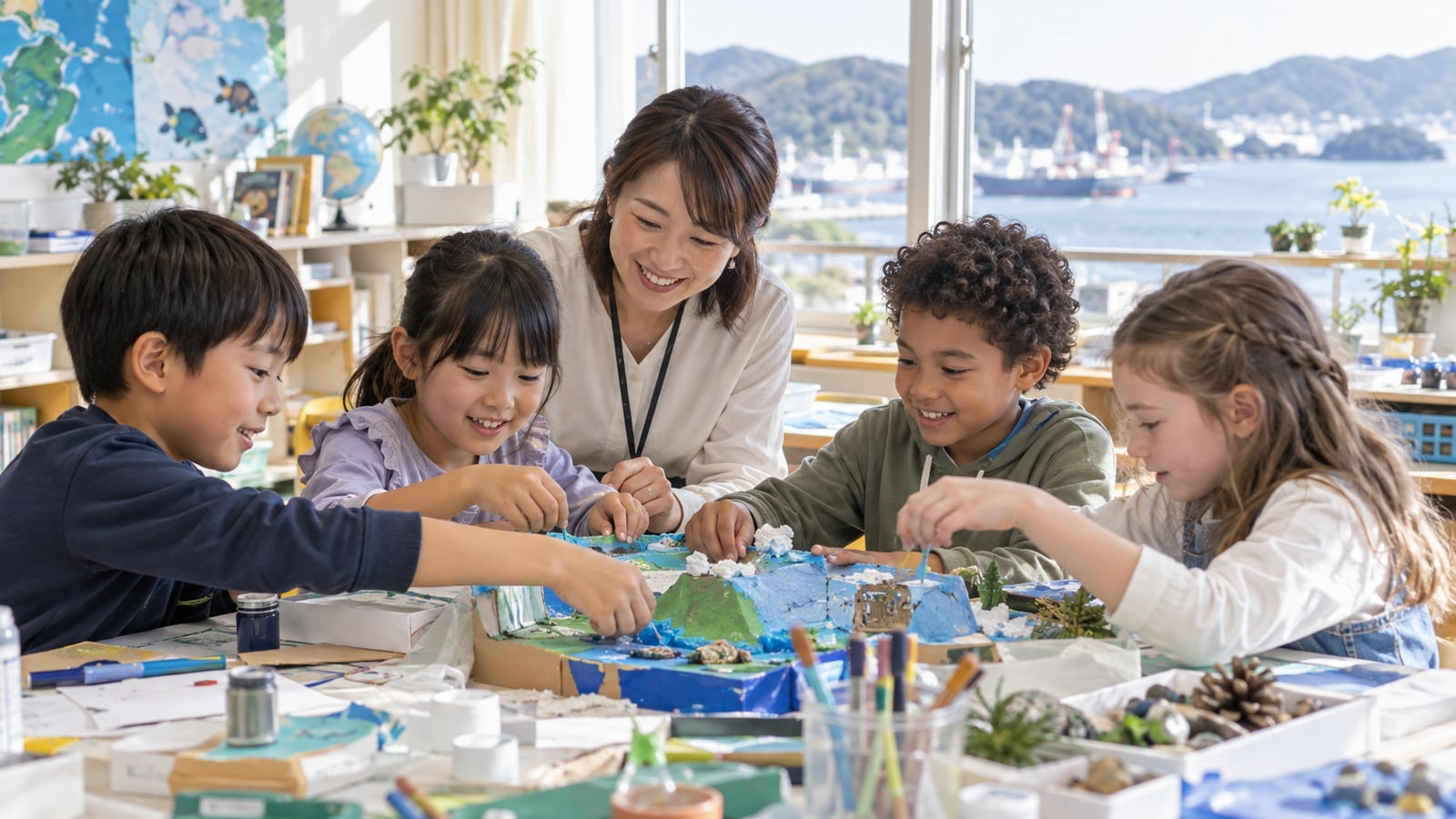 英語の歌やゲームを通して学ぶ幼児クラスのイメージ