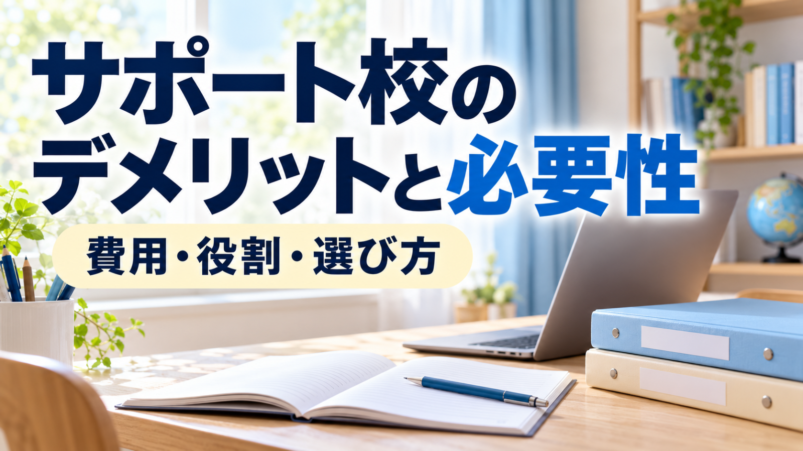 サポート校のデメリットと必要性、費用・役割・選び方を示す記事画像