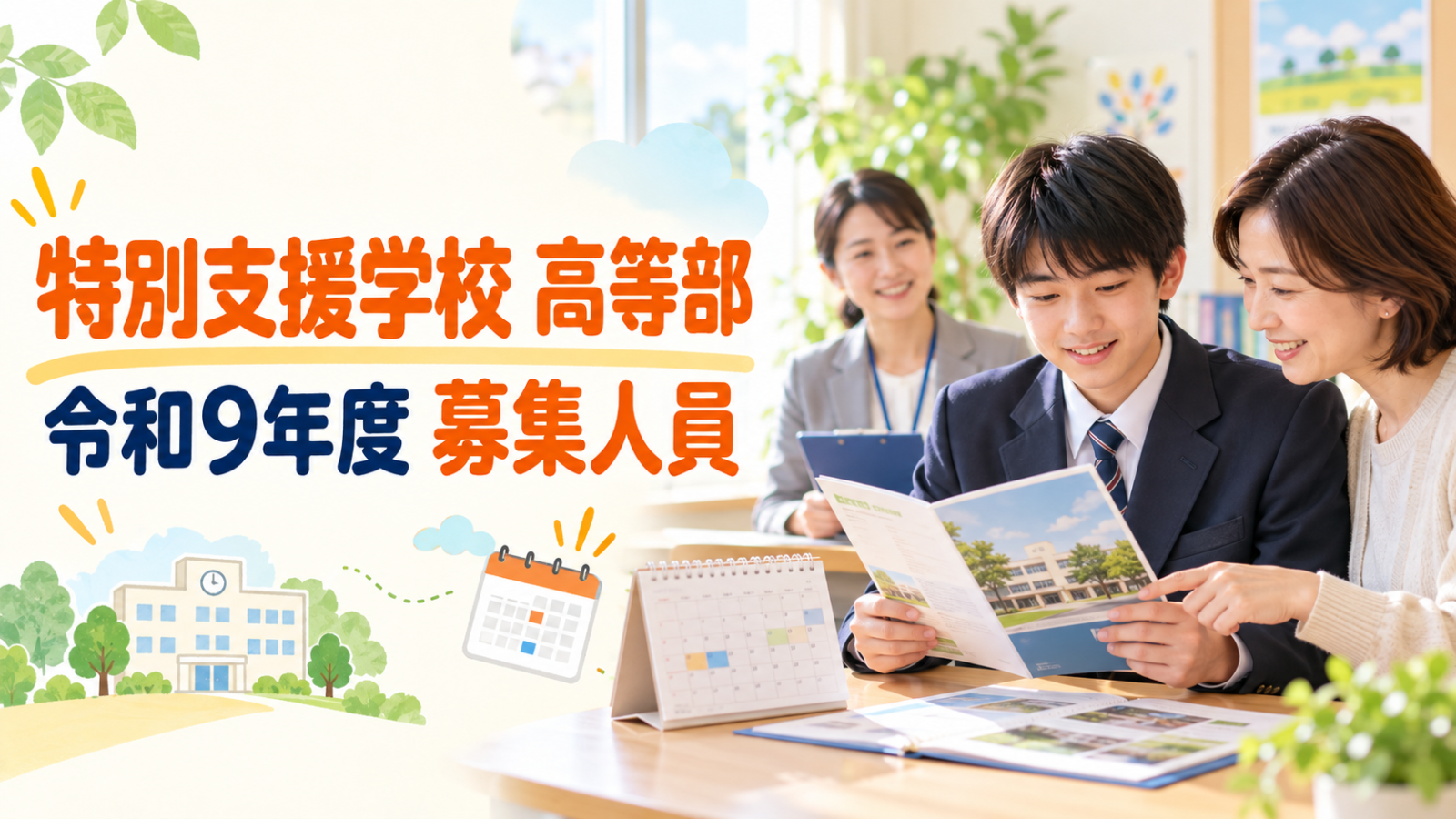 東京都立特別支援学校高等部の募集人員を示す明るいサムネイル