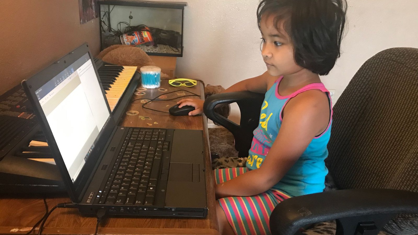 パソコンで学ぶ子ども