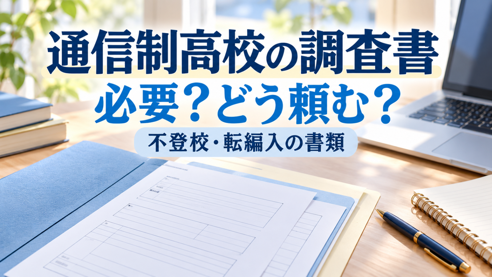 通信制高校の調査書が必要か、どう頼むかを示す記事画像